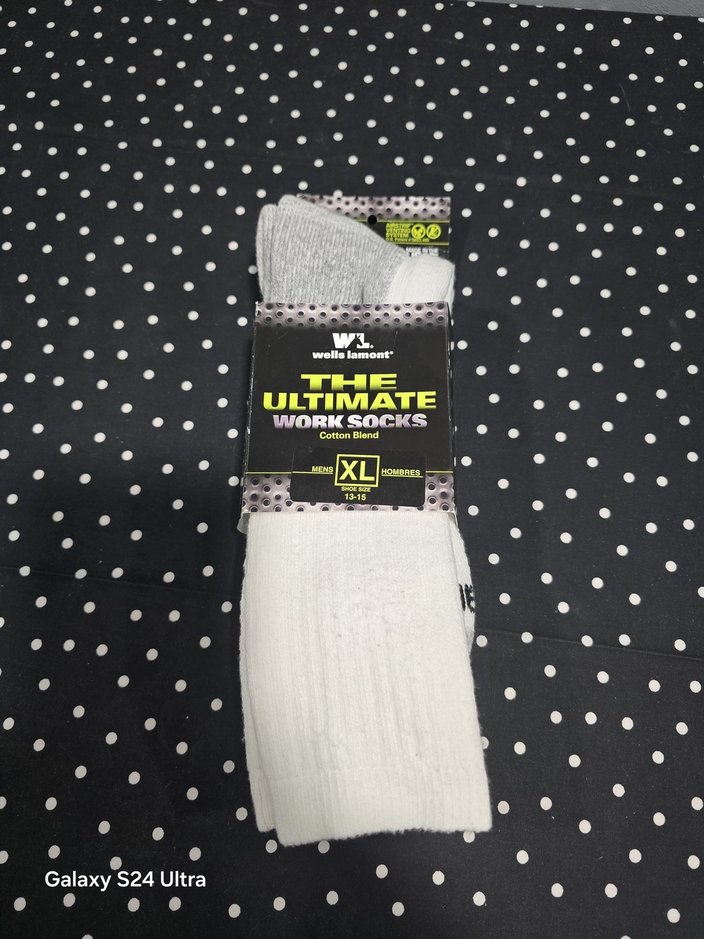 Wells Lamont The Ultimate Work Socks - White/Grey, Men's XL